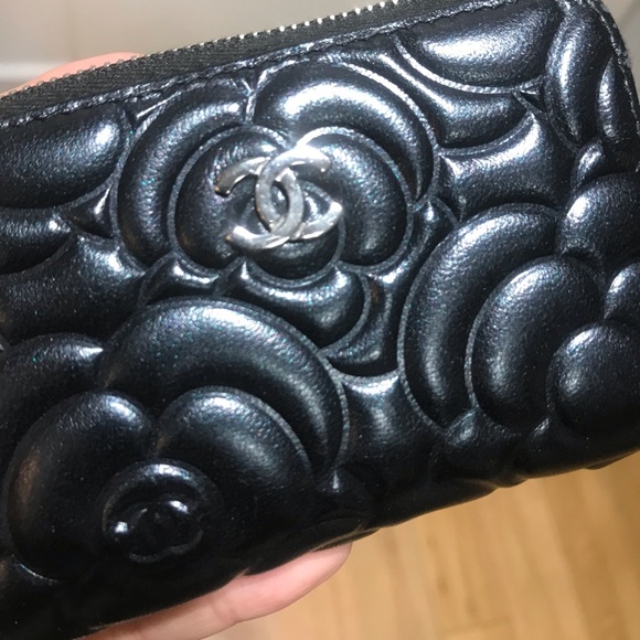 CHANEL Accessories - ❌SOLD❌ Chanel Irisdecent Camellia Card Holder